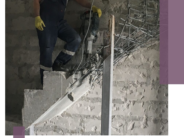 Демонтаж металлических и бетонных лестниц в Тольятти