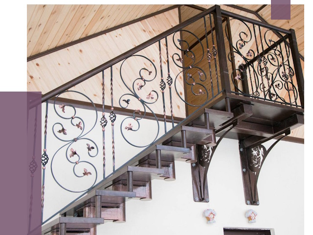 Кованые лестницы в Тольятти от 80668 руб. под ключ