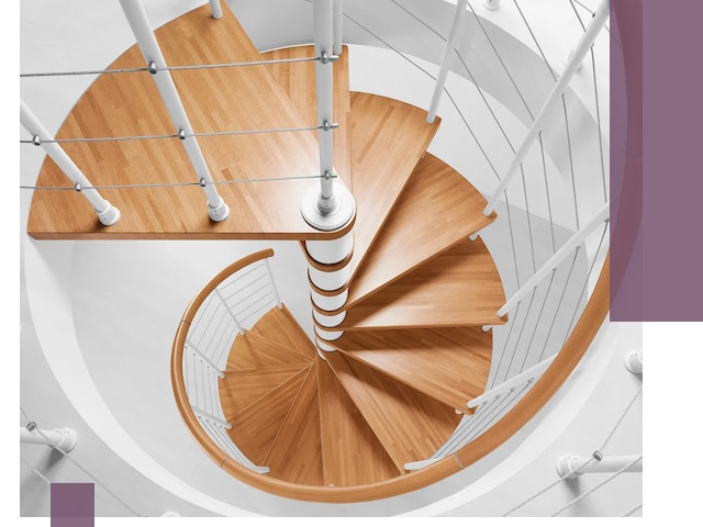 Изготовление винтовых лестниц под ключ в Тольятти