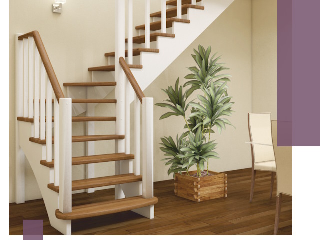 Г-образные лестницы под ключ в Тольятти — изготовление и монтаж