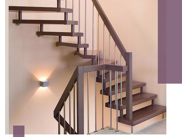 Изготовление лестниц на больцах в Тольятти под ключ