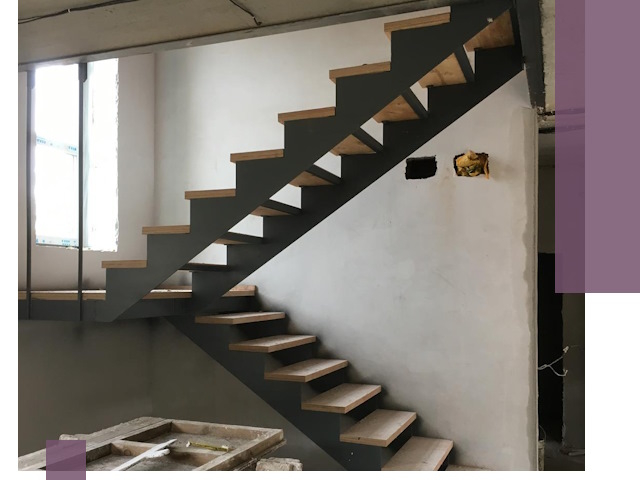 Изготовление лестниц на металлокаркасе в Тольятти от производителя