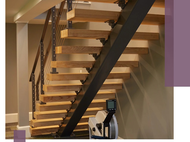 Лестницы на монокосоурах под ключ в Тольятти - изготовление и монтаж