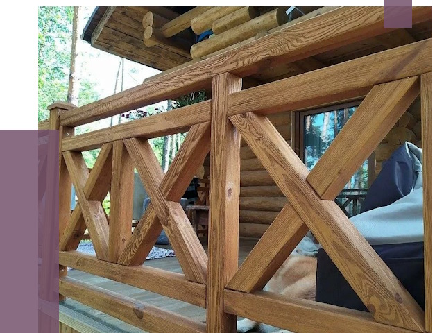 Деревянные перила под ключ в Тольятти от 7757 руб. 