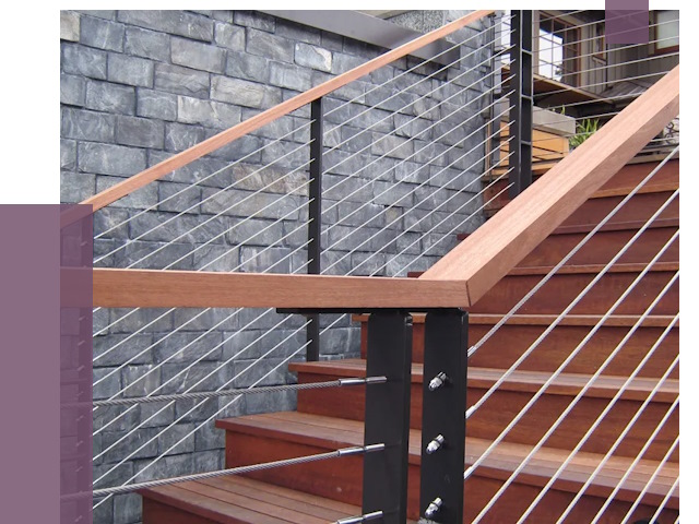 Тросовые перила под ключ в Тольятти от 7860 руб.