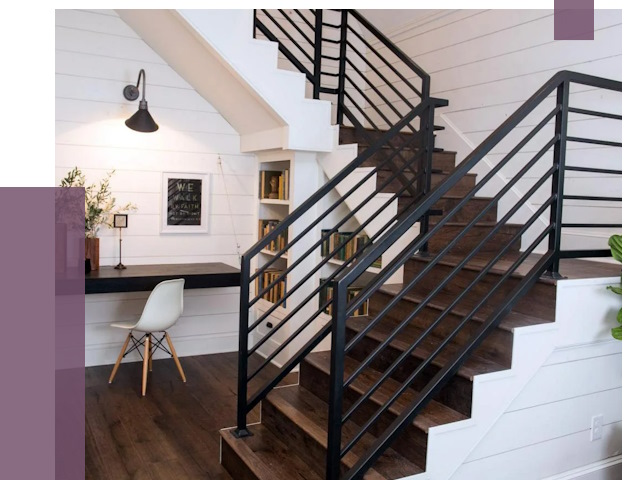 Перила для лестницы в доме в Тольятти от 7498 руб. — ПРОЛЁТ-Тля