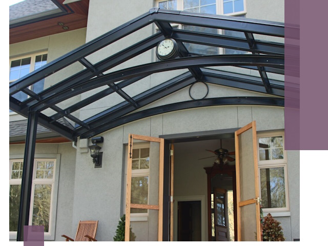 Изготовление и монтаж навесов и козырьков в Тольятти