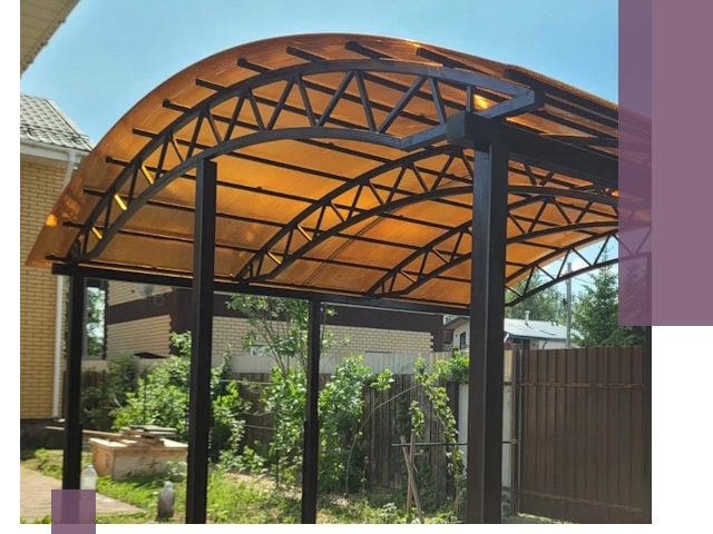 Изготовление навесов под ключ в Тольятти из качественных материалов