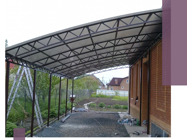 Профессиональный монтаж навесов под ключ в Тольятти