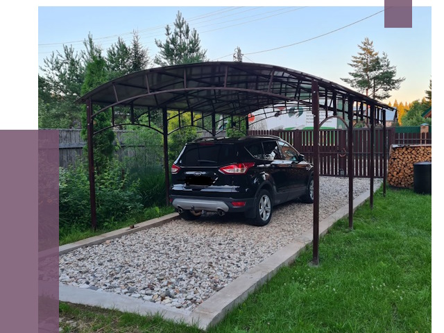 Навесы для автомобиля в Тольятти от 13289 руб.  | ПРОЛЁТ-Тля