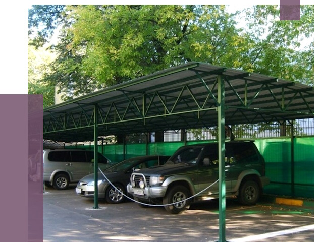 Навесы для парковки в Тольятти от 81185 руб. заказать | ПРОЛЁТ-Тля