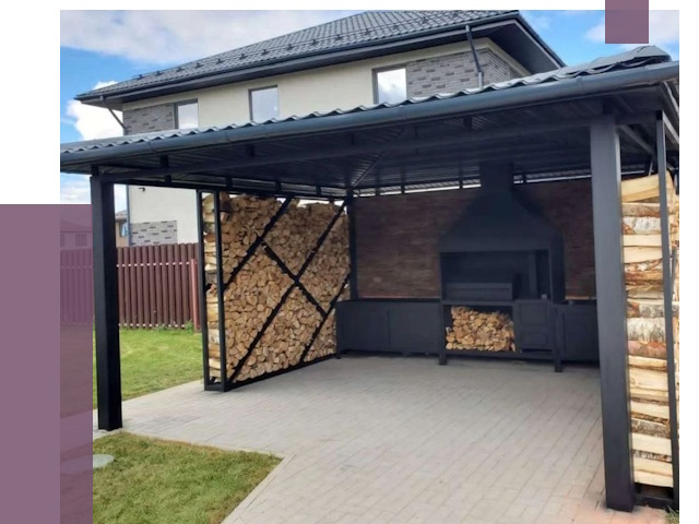 Навесы для барбекю в Тольятти от 12876 руб. под ключ | ПРОЛЁТ-Тля