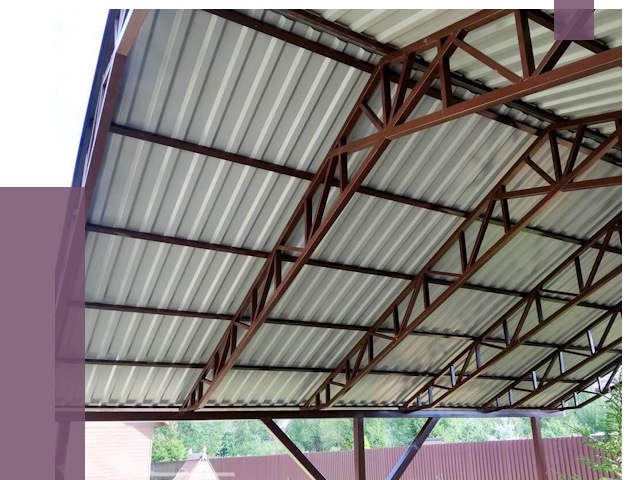 Навесы из профнастила в Тольятти от 7446 руб. | ПРОЛЁТ-Тля