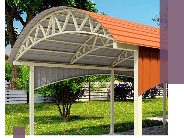 Навесы из профнастила под ключ в Тольятти — установка и монтаж