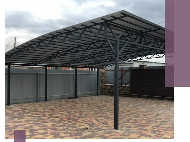 Металлические навесы под ключ в Тольятти — изготовление и монтаж