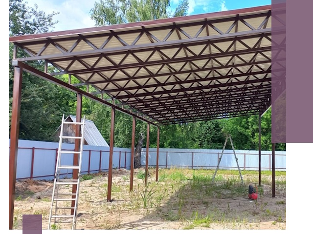 Односкатные навесы под ключ в Тольятти — изготовление и монтаж