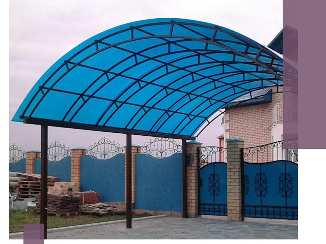 Арочные навесы под ключ в Тольятти — изготовление и монтаж