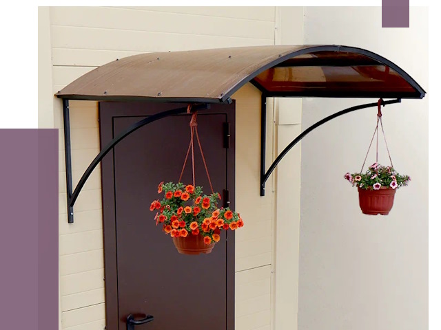 Козырьки над входом в Тольятти от 14996 руб.  | ПРОЛЁТ-Тля