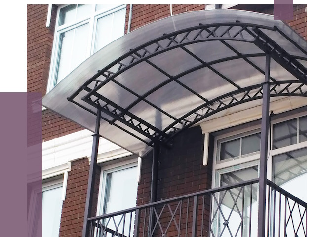 Козырьки над балконом в Тольятти от 8739 руб. | ПРОЛЁТ-Тля