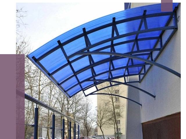 Козырьки из поликарбоната в Тольятти от 4344 руб. под ключ | ПРОЛЁТ-Тля