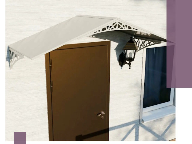 Металлические козырьки на входы и террасы в Тольятти