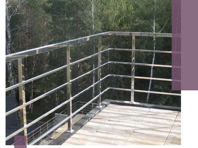 Парапеты из нержавеющей стали в Тольятти — изготовление и монтаж