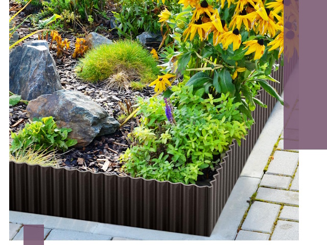 Металлические бордюры для клумб в Тольятти — производство и монтаж